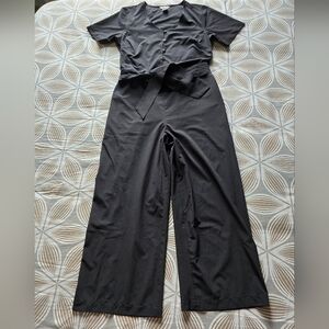 Duluth Trading Co Black Button-Up Jumpsuit